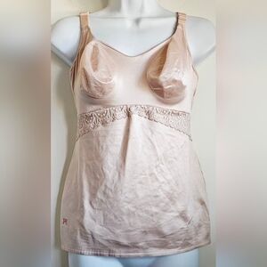 Ruby Ribbon Blush Lace Trim Chemise